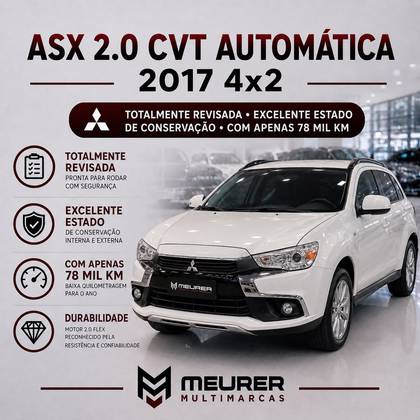MITSUBISHI ASX 2.0 4X2 16V GASOLINA 4P AUTOMÁTICO MITSUBISHI ASX 2.0 4X2 16V GASOLINA 4P AUTOMÁTICO